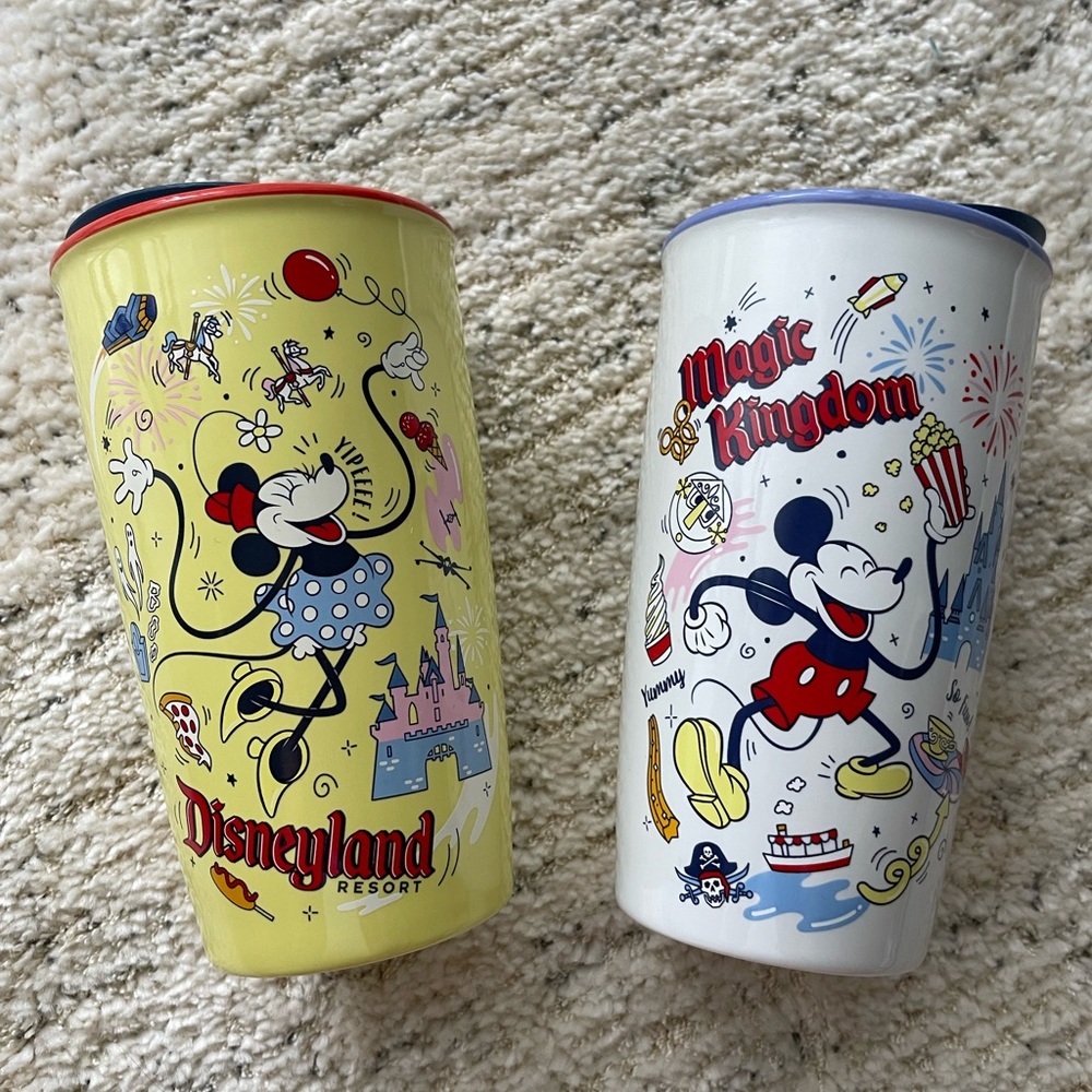 Two Disney x Starbucks Ceramic Tumblers